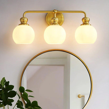 Irvine Gold Modern Frosted Glass 3-Light Vanity Light-Parc Decor
