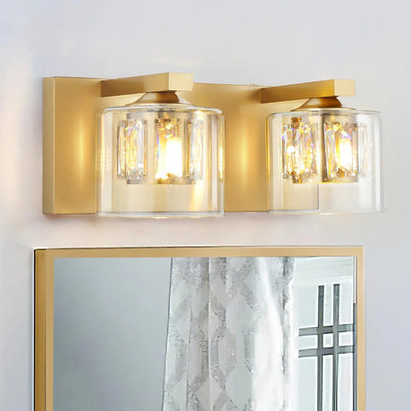 Kolt Chrome Modern 2-Light Bathroom Vanity Light-Parc Decor