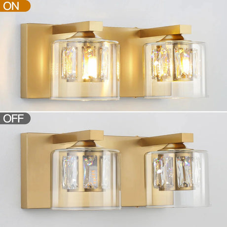 Kolt Chrome Modern 2-Light Bathroom Vanity Light-Parc Decor