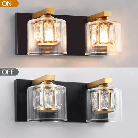 Kolt Chrome Modern 2-Light Bathroom Vanity Light-Parc Decor