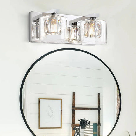 Kolt Chrome Modern 2-Light Bathroom Vanity Light-Parc Decor