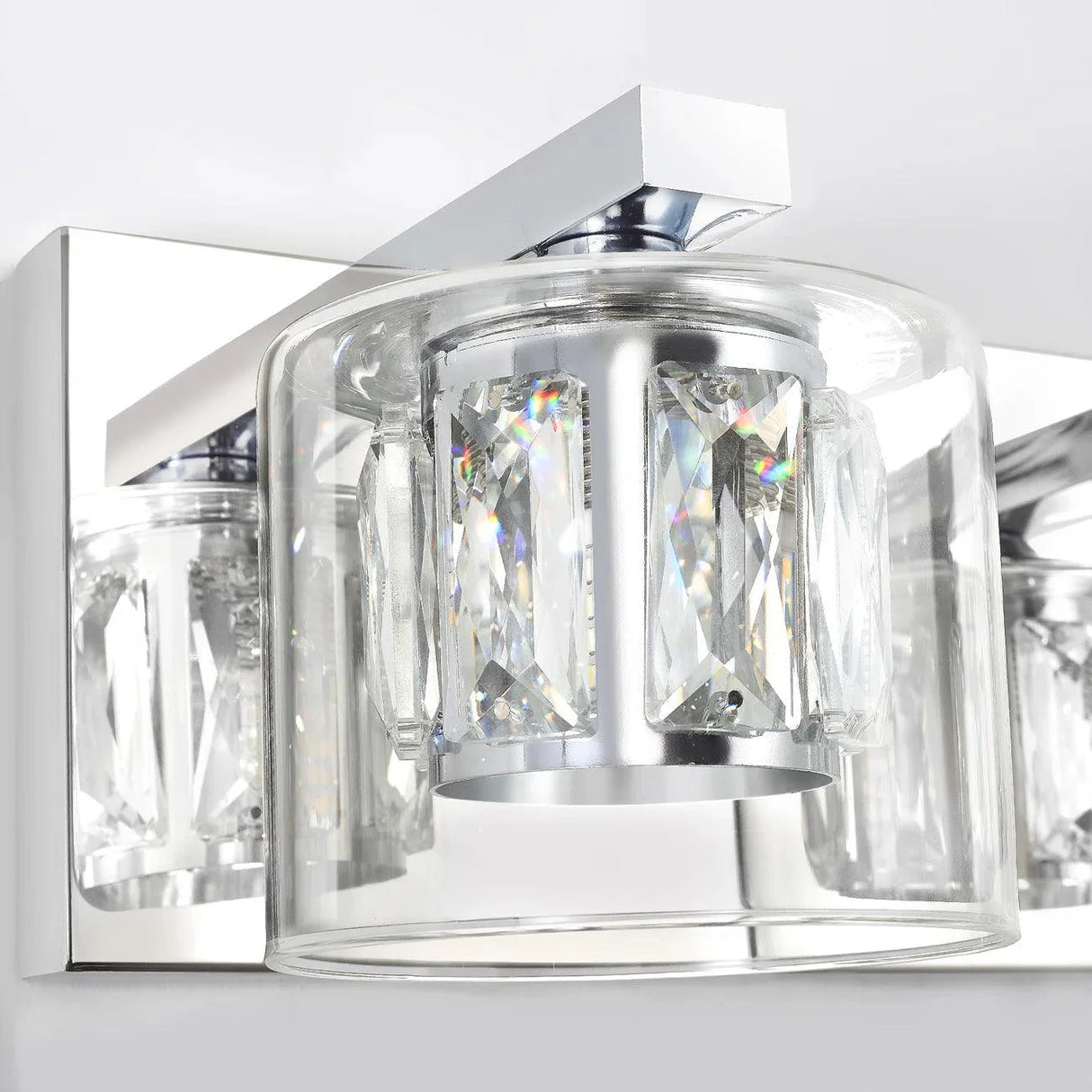 Kolt Chrome Modern 2-Light Bathroom Vanity Light-Parc Decor