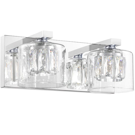 Kolt Chrome Modern 2-Light Bathroom Vanity Light-Parc Decor