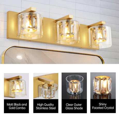 Kolt Modern 3-Light Bathroom Vanity Light-Parc Decor