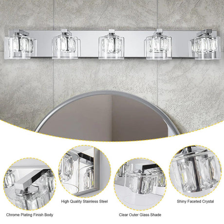 Kolt Modern 5-Light Bathroom Vanity Light-Parc Decor