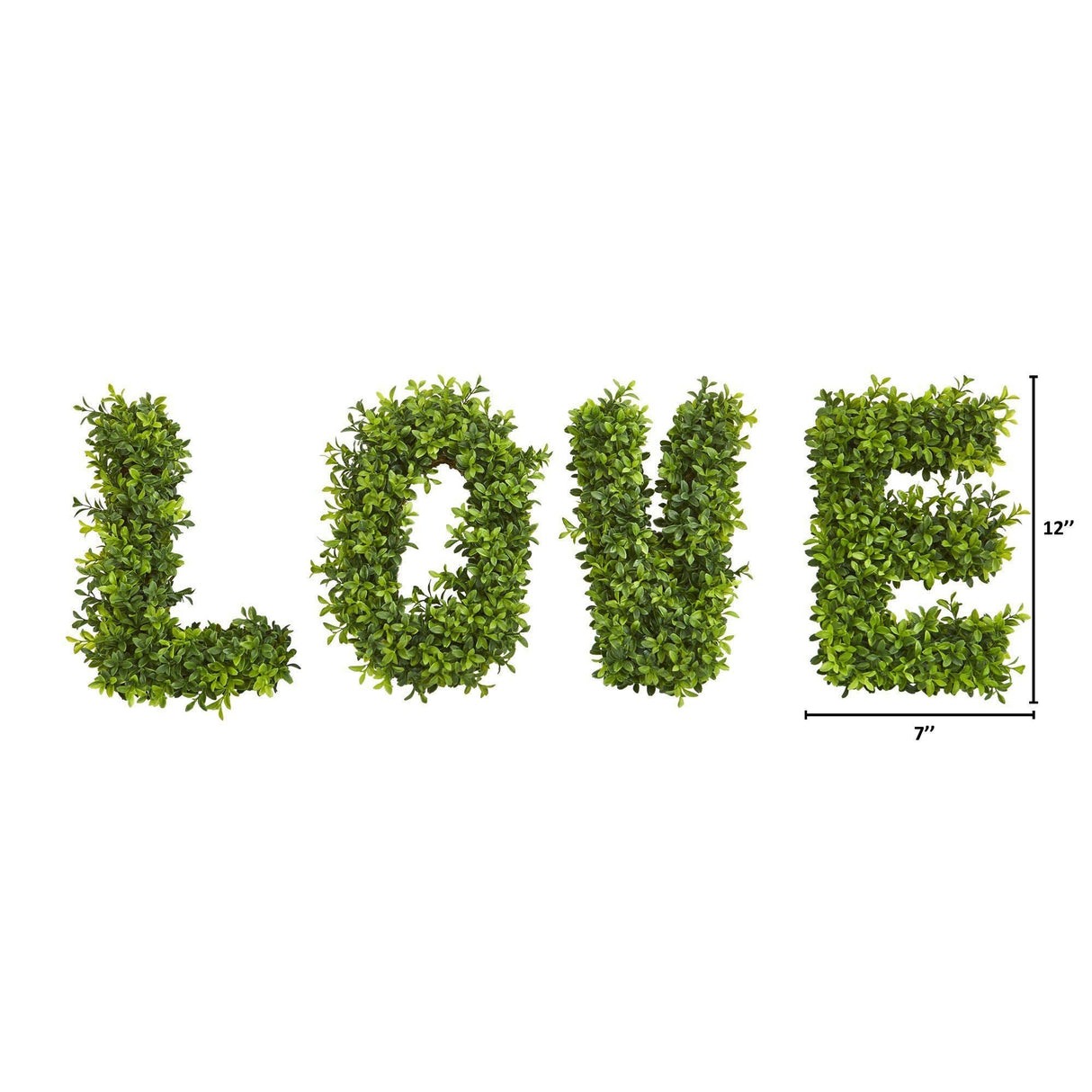 “LOVE” Boxwood Artificial Wall Decoration (Indoor/Outdoor) Trellis-Parc Decor