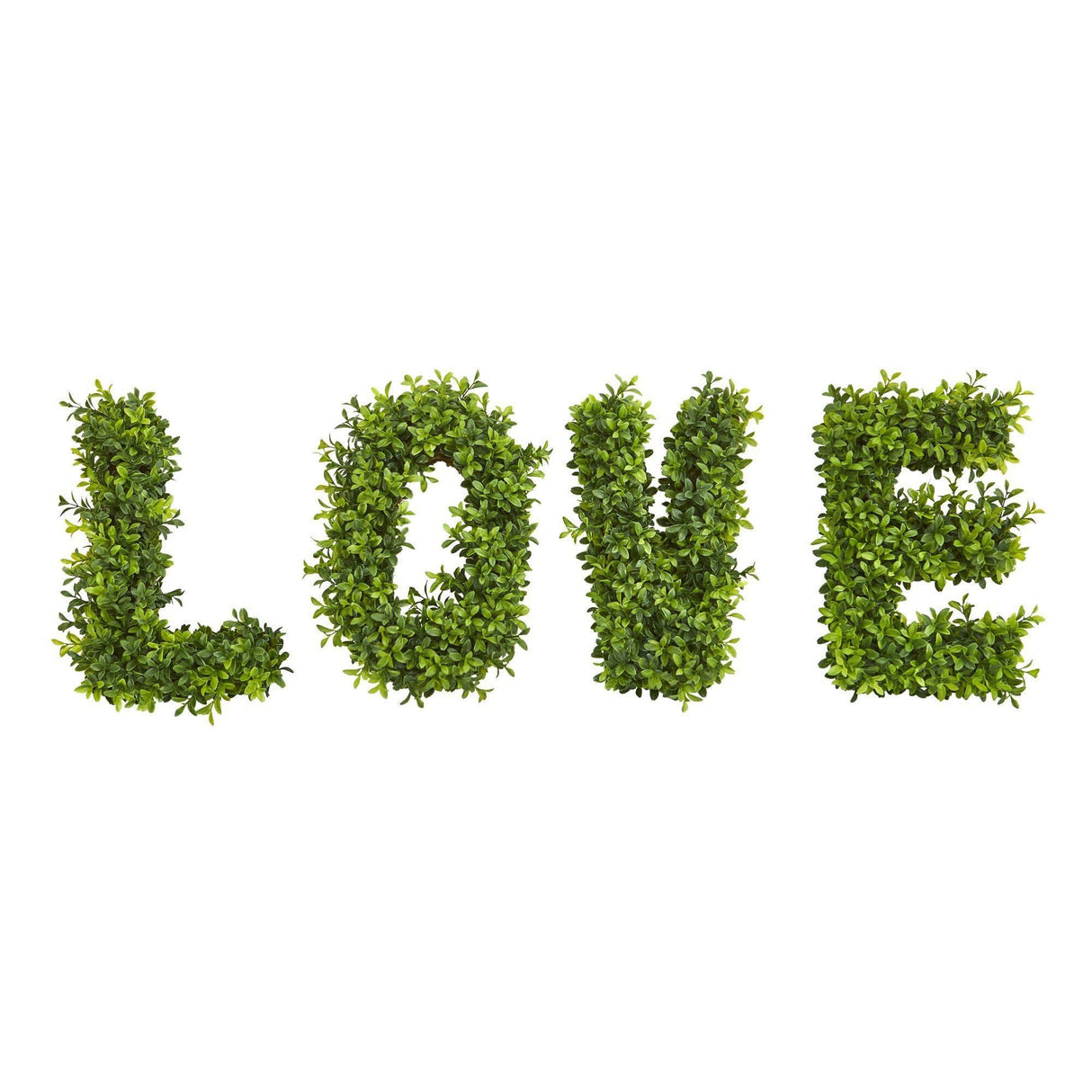 “LOVE” Boxwood Artificial Wall Decoration (Indoor/Outdoor) Trellis-Parc Decor