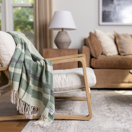 Luxe Bamboo Stripe Throw Blanket-Parc Decor