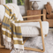 Luxe Bamboo Stripe Throw Blanket-Parc Decor