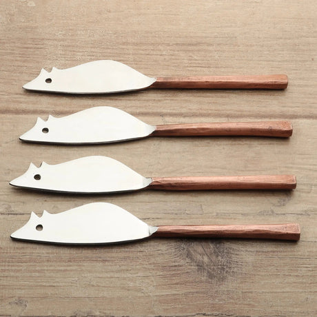 MEDICKI RATONCITO CHEESE SPREADER/KNIFE 4 PC. SET-Parc Decor