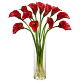 Mini Calla Lily Silk Flower Arrangement-Parc Decor