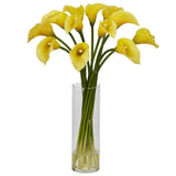 Mini Calla Lily Silk Flower Arrangement-Parc Decor