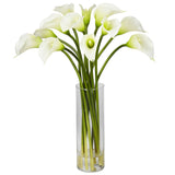 Mini Calla Lily Silk Flower Arrangement-Parc Decor