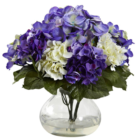 Mixed Hydrangea w/Vase-Parc Decor