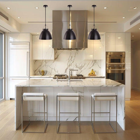 Modern 1-Light Metal Dimmable Island Pendant Light-Parc Decor