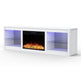 Modern 66" LED TV Stand with 23" Insert Electric Fireplace for Living Room-Parc Decor