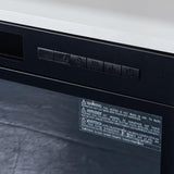 Modern 68" LED TV Stand with 36" Insert Opening Electric Fireplace for Living Room in Black or White-Parc Decor