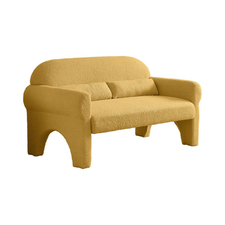 Modern Lambs Wool Fabric Loveseat for Living Room-Parc Decor