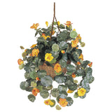 Nasturtium Silk Hanging Basket-Parc Decor