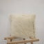 Organic Wool Pillow - Handwoven Brushed Wood Decorative Pillow