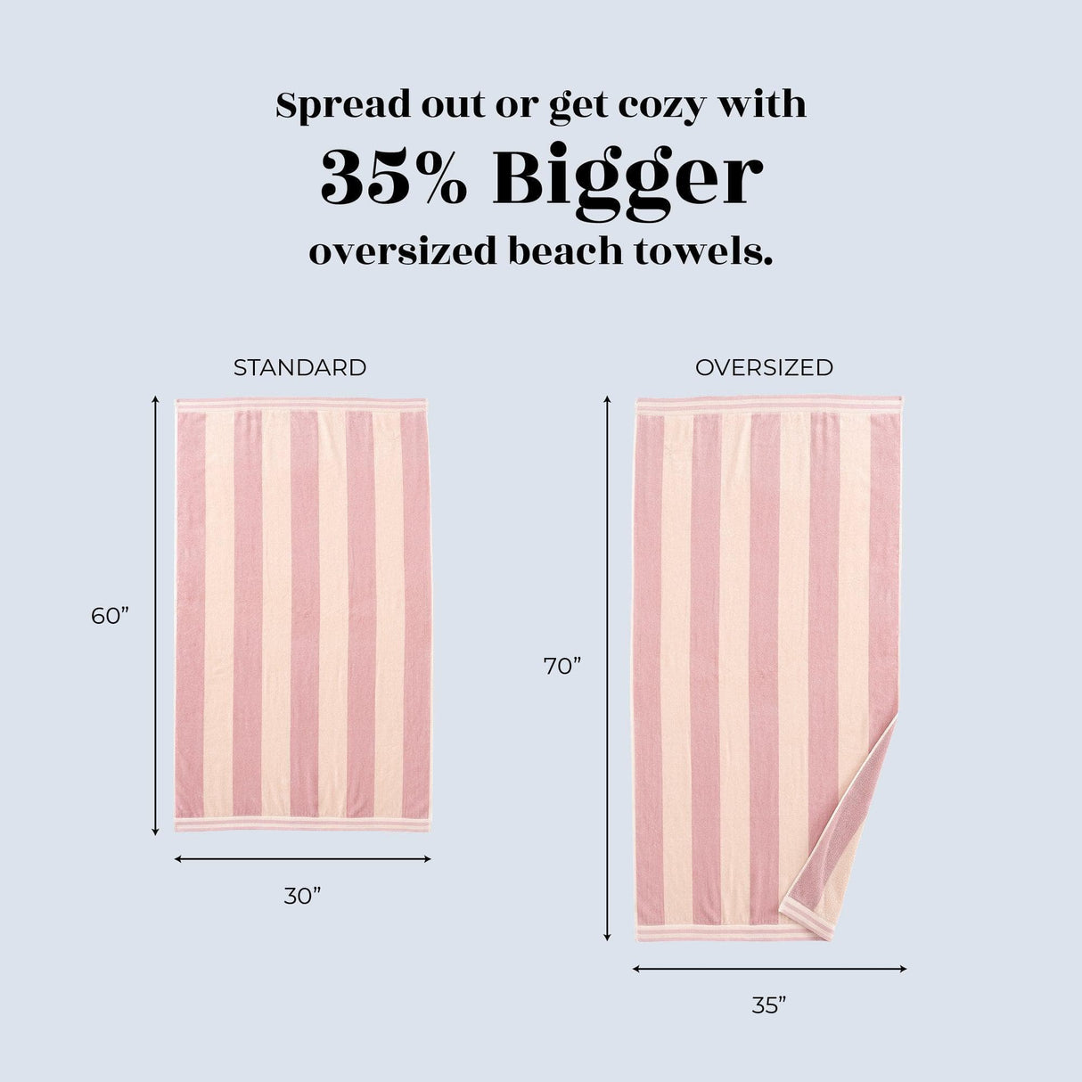 Oversized Striped Cabana Beach Towel - Edgartown Collection-Parc Decor