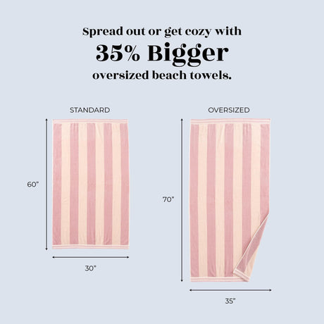 Oversized Striped Cabana Beach Towel – Edgartown Collection-Parc Decor