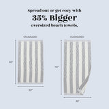 Oversized Striped Cabana Beach Towel - Edgartown Collection-Parc Decor