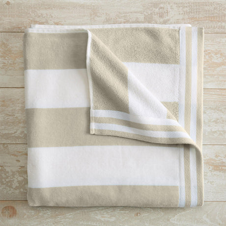 Oversized Striped Cabana Beach Towel - Edgartown Collection-Parc Decor