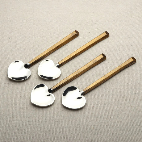 PLATEAU HEART SPOON 4 PC. SET-Parc Decor