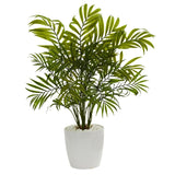 Palms in White Planter Artificial Plant (Set of 2)-Parc Decor