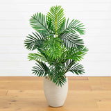 Paradise Palm Artificial Tree in Sand Colored Planter-Parc Decor