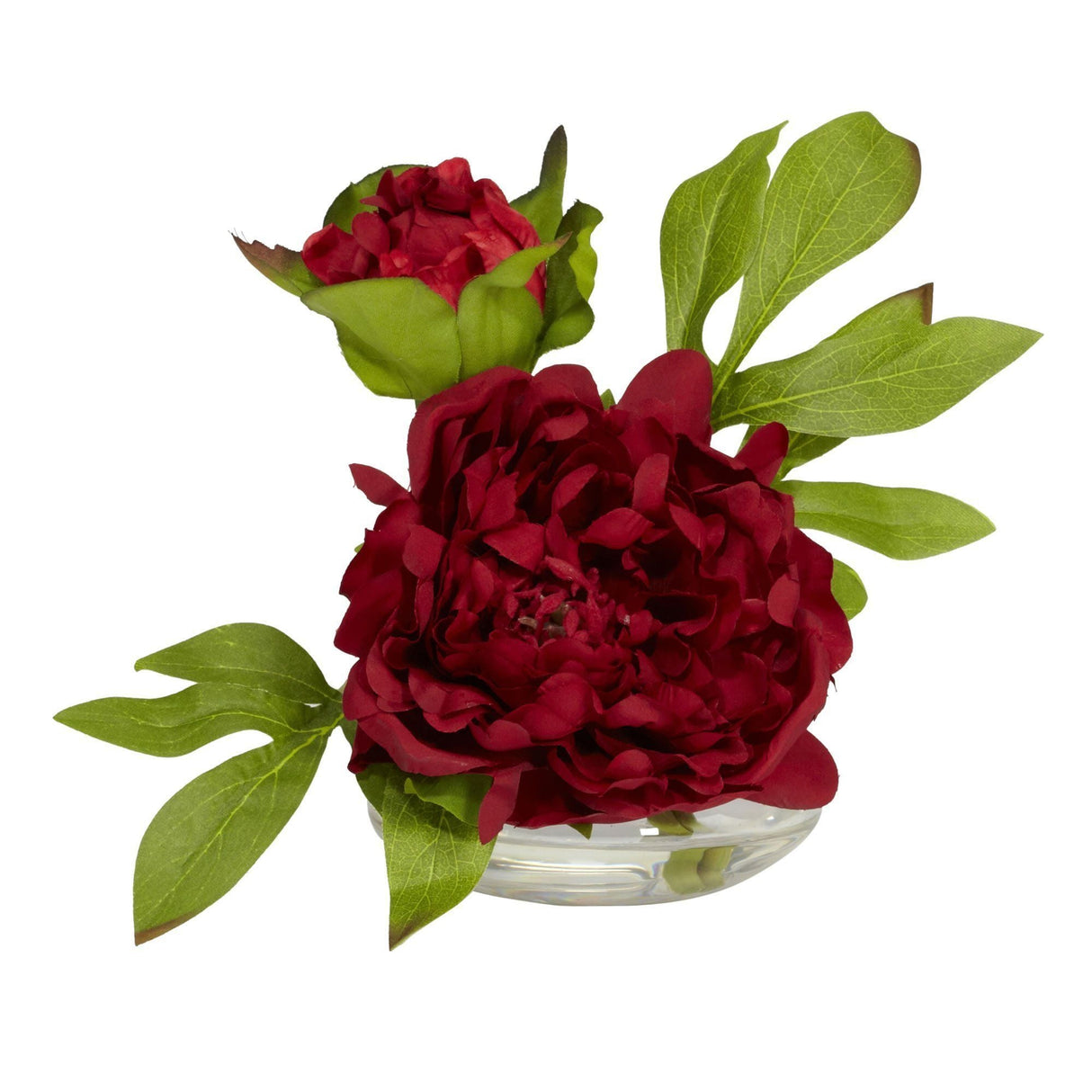 Peony w/Glass Vase (Set of 3)-Parc Decor