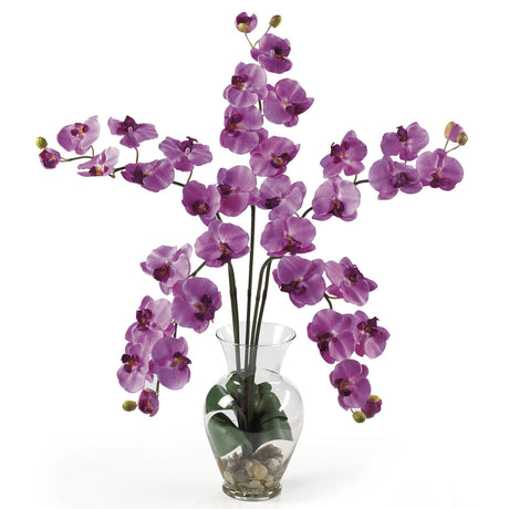 Phalaenopsis Liquid Illusion Silk Flower Arrangement-Parc Decor
