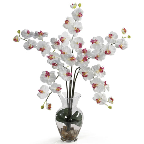 Phalaenopsis Liquid Illusion Silk Flower Arrangement-Parc Decor