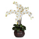 Phalaenopsis w/Decorative Vase Silk Flower Arrangement-Parc Decor