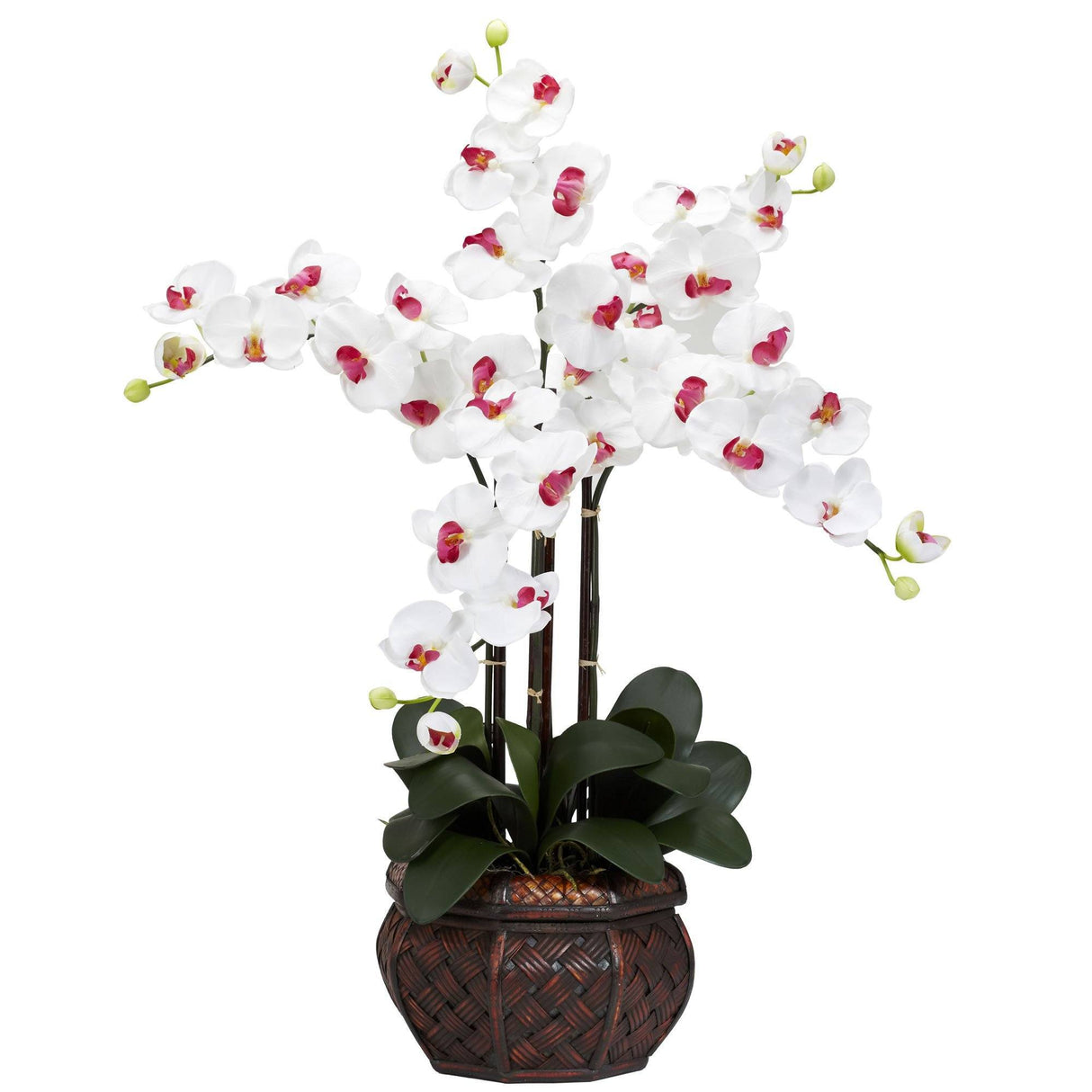 Phalaenopsis w/Decorative Vase Silk Flower Arrangement-Parc Decor