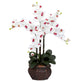 Phalaenopsis w/Decorative Vase Silk Flower Arrangement-Parc Decor