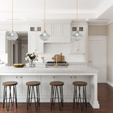 Pheobe 1-light Modern Handblown Glass Island Pendant Light-Parc Decor