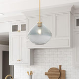 Pheobe 1-light Modern Handblown Glass Island Pendant Light-Parc Decor