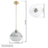 Pheobe 1-light Modern Handblown Glass Island Pendant Light-Parc Decor