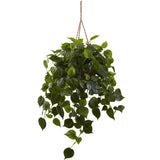 Philodendron Hanging Basket UV Resistant (Indoor/Outdoor)-Parc Decor