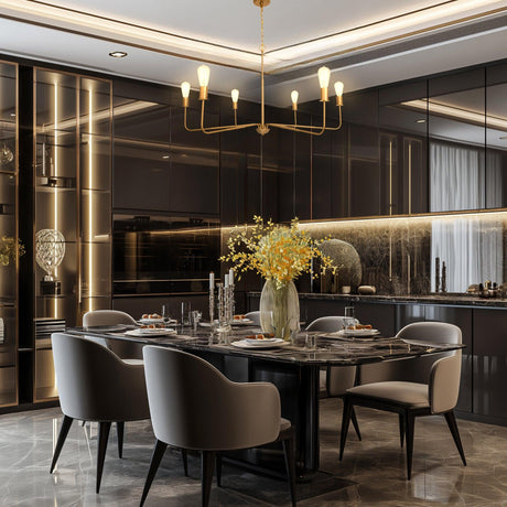 Radiant 6-Light Industrial Traditional Dimmable Chandelier-Parc Decor