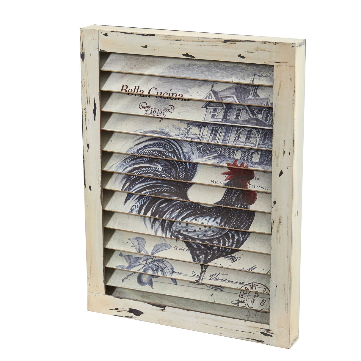Rooster Window Shutter Wall Decor-Parc Decor