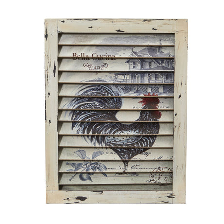 Rooster Window Shutter Wall Decor-Parc Decor