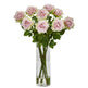 Rose Artificial Arrangement in Cylinder Vase-Parc Decor