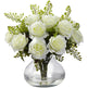 Rose & Maiden Hair Arrangement w/Vase-Parc Decor