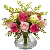 Rose & Maiden Hair Arrangement w/Vase-Parc Decor