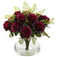 Rose & Maiden Hair Arrangement w/Vase-Parc Decor
