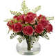 Rose & Maiden Hair Arrangement w/Vase-Parc Decor
