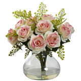 Rose & Maiden Hair Arrangement w/Vase-Parc Decor